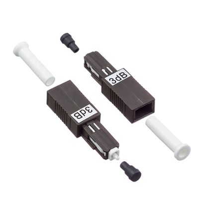 गुणवत्ता  MU/UPC Fixed Connectors Ftth Fiber Optic Attenuator Single Mode 1dB 25dB कारखाना