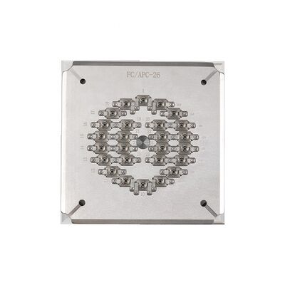 26 पोर्ट एफसी एपीसी फाइबर ऑप्टिक पॉलिशिंग फिक्स्चर के साथ कठोर स्टेनलेस स्टील S136 और स्वतंत्र संपीड़न