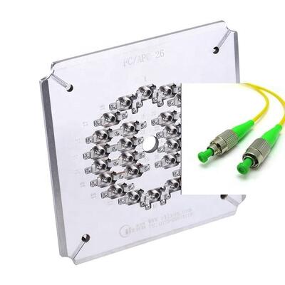 26 पोर्ट एफसी एपीसी फाइबर ऑप्टिक पॉलिशिंग फिक्स्चर के साथ कठोर स्टेनलेस स्टील S136 और स्वतंत्र संपीड़न
