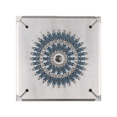उच्च शक्ति वाले स्टेनलेस स्टील S136 और सम्मिलन हानि ≤0.20dB के साथ 48 पोर्ट एलसी पीसी फाइबर ऑप्टिक पॉलिशिंग फिक्स्चर