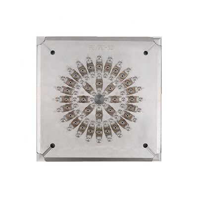 24-पोर्ट फाइबर ऑप्टिक पॉलिशिंग जिग 2.5 मिमी फेरुल होल्डर और स्टेनलेस स्टील एस136 FTTH उपयोग के लिए निर्माण