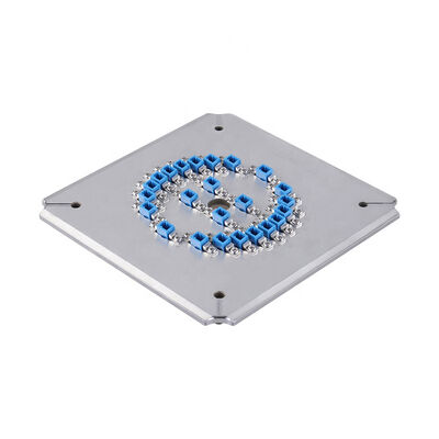 उच्च दक्षता वाले फाइबर ऑप्टिक पॉलिशिंग के लिए स्टेनलेस स्टील S2316 के साथ 24 कोर एलसी-एपीसी पॉलिशिंग फिक्स्चर